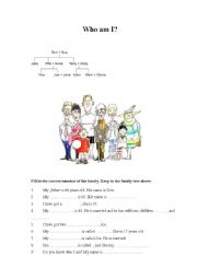 English Worksheet: Who am I?