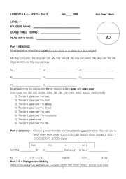 English Worksheet: Basic test