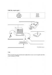 English Worksheet: Computer Parts