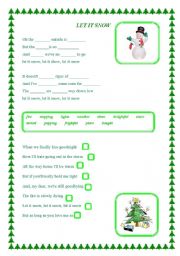 English Worksheet: Let it snow