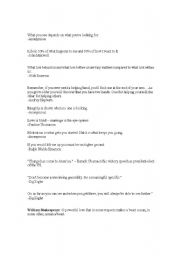 English Worksheet: Famous Quotes