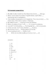 English worksheet: Vocabulary training