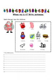 English worksheet: possessives