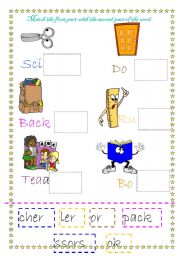 English Worksheet: CLASSROOM OBJECTS