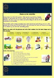 English Worksheet: Granny on her motorbike