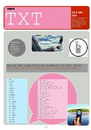 English Worksheet: TXT MSG CRAZE!!! Text messages in English worsheet