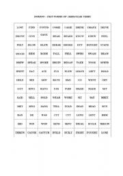 English Worksheet: Domino - irregular verbs