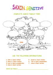 English Worksheet: Saxon genitive