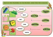 English Worksheet: COLOURS