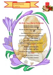 English Worksheet: CHRISTMAS CAROL