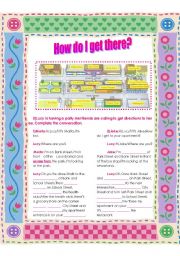 English Worksheet: How do I get there? Directions (PART 2)