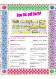 English Worksheet: How do I get there? Directions (PART 2)