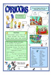 English Worksheet: Cartoons