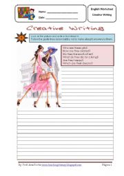 English Worksheet: Creative Writing 2