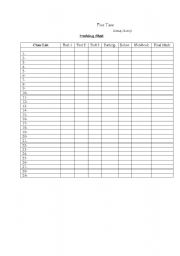 English worksheet: A Tracking Sheet