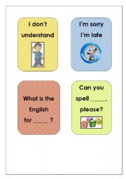 English Worksheet: classroom language 