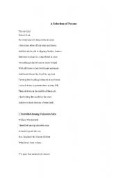 English Worksheet: Poems for Discussion