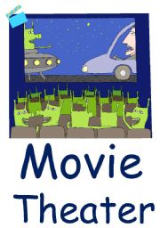 English worksheet: Movie theater Flashcard