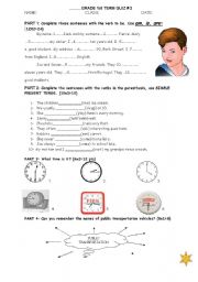 English Worksheet: REVISION