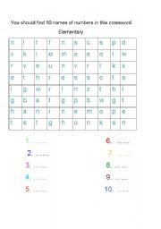 English Worksheet: Magic crossword