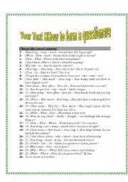 English Worksheet: exercises on how to make a question