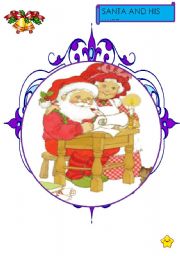 English worksheet: SANTA AND HIS WIFE