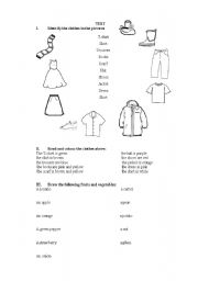 English worksheet: test 