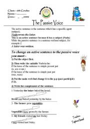 English Worksheet: the passive voice simple past