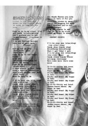 English Worksheet: candy shop by madonna