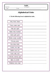 English worksheet: alphabet