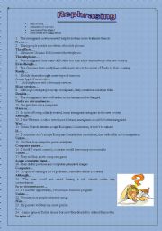 English Worksheet: Rephrasing exercises