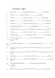 English worksheet: if clause