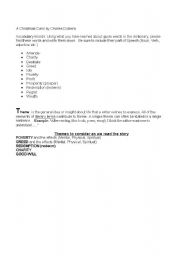 English Worksheet: Themes in Dickens A Christmas Carol