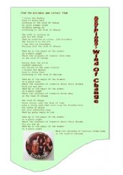 English Worksheet: Scorpions - Wind of Change