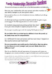 English Worksheet: Family relationships