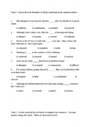 English worksheet: Test your Vocabulary 4