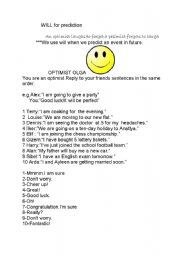 English Worksheet: Simple Future Tense