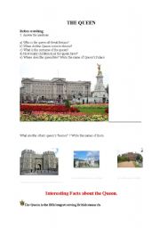 English Worksheet: The Queen