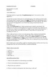 English worksheet: exam for elementary students