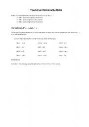 English worksheet: pronunciation