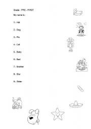 English worksheet: match with a line