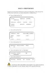 noun+preposition combination