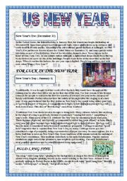 English Worksheet: US New Year