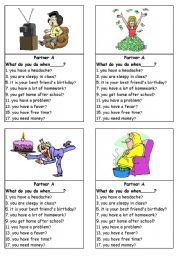 English Worksheet: What do you do when...