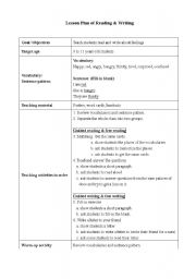 English Worksheet: Teach feelings