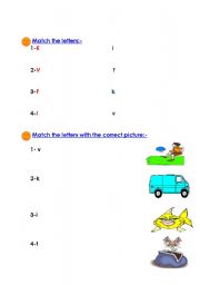 English worksheet: letters