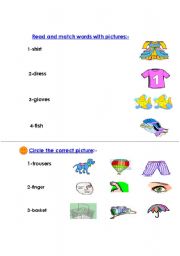 English worksheet: vocabulary