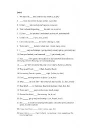 English Worksheet: grammar test
