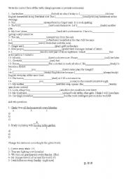 English worksheet: worksheet