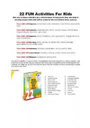English Worksheet: fun activities for kids